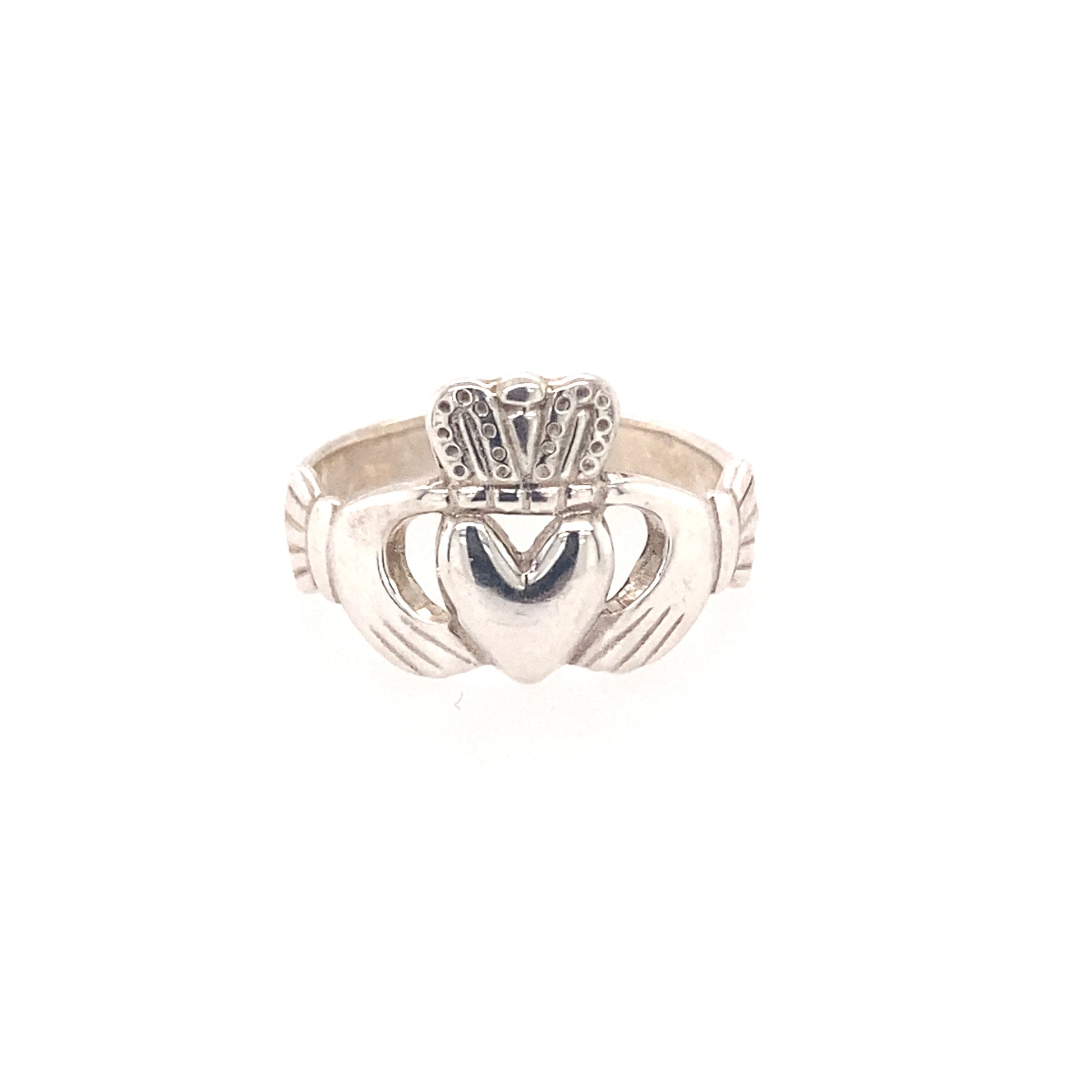 Silver Claddagh Ring 3 ~ 12mm  Gardiner Brothers Medium Weight  