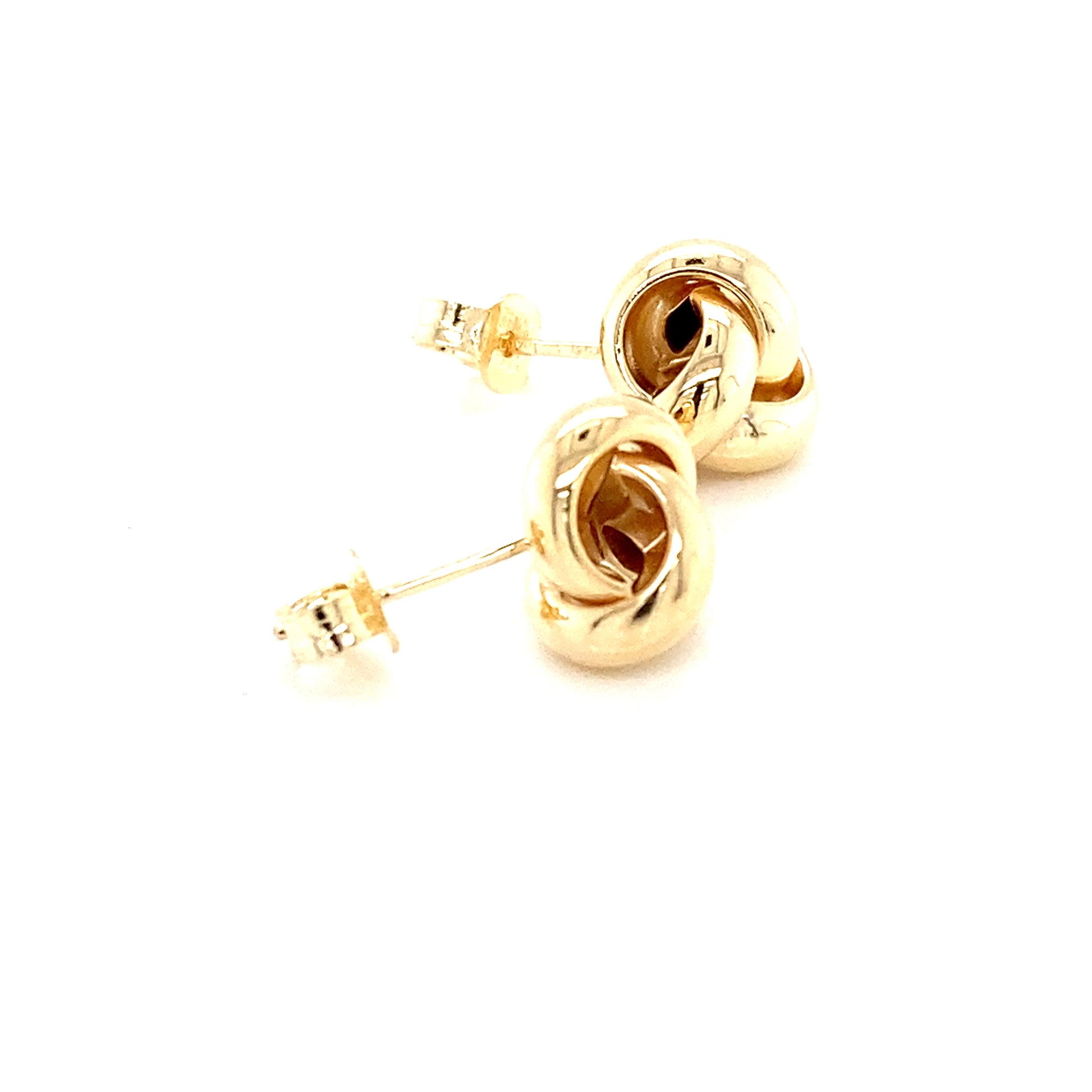 Yellow Gold 'Woolmark' Knot Style Earrings  Gardiner Brothers   