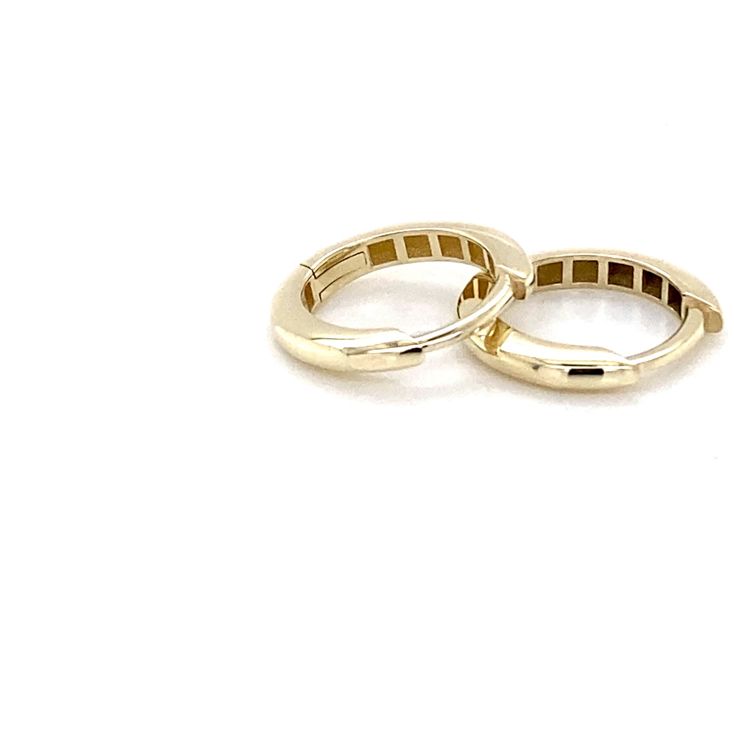 Yellow Gold 'Huggie' Style Hoop Earrings  Gardiner Brothers   