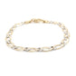 Yellow and White Gold Fancy Figaro Bracelet  Gardiner Brothers   