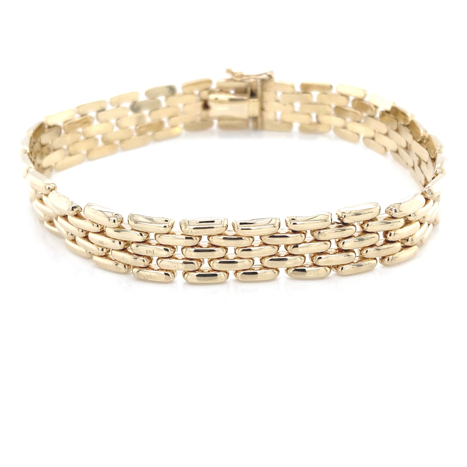 Yellow Gold 5- Row Brick Style Bracelet  Gardiner Brothers   