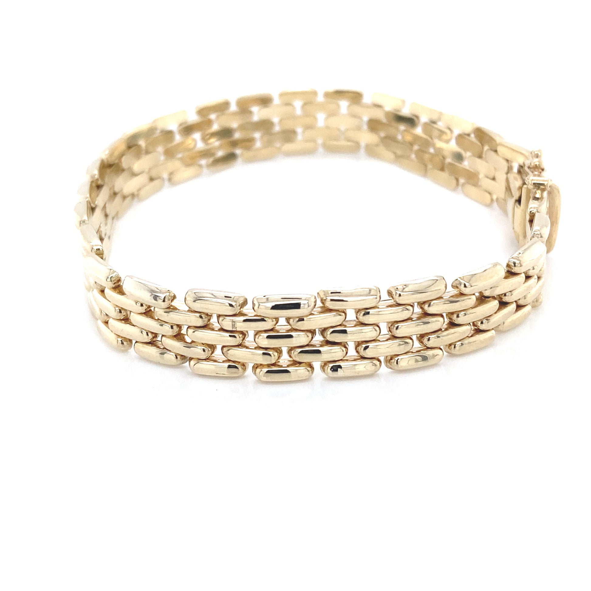 Yellow Gold 5- Row Brick Style Bracelet  Gardiner Brothers   