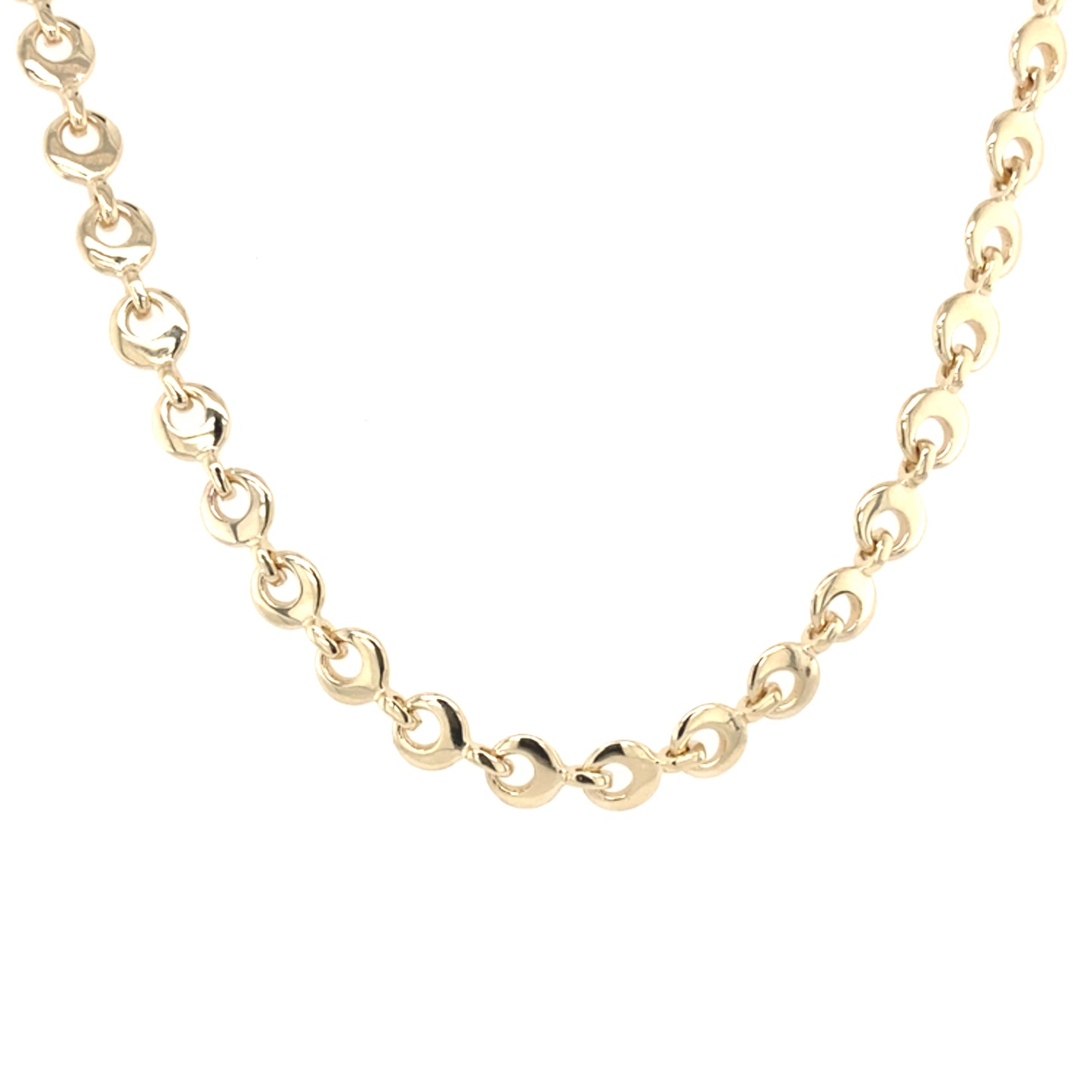 Yellow Gold Fancy Round Link Style Necklet  Gardiner Brothers   