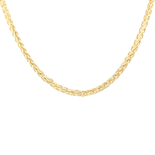 Yellow Gold Spiga Style Necklace  Gardiner Brothers   