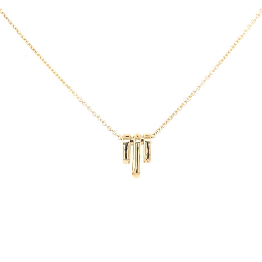 Yellow Gold 3-Bar Pendant  Gardiner Brothers   