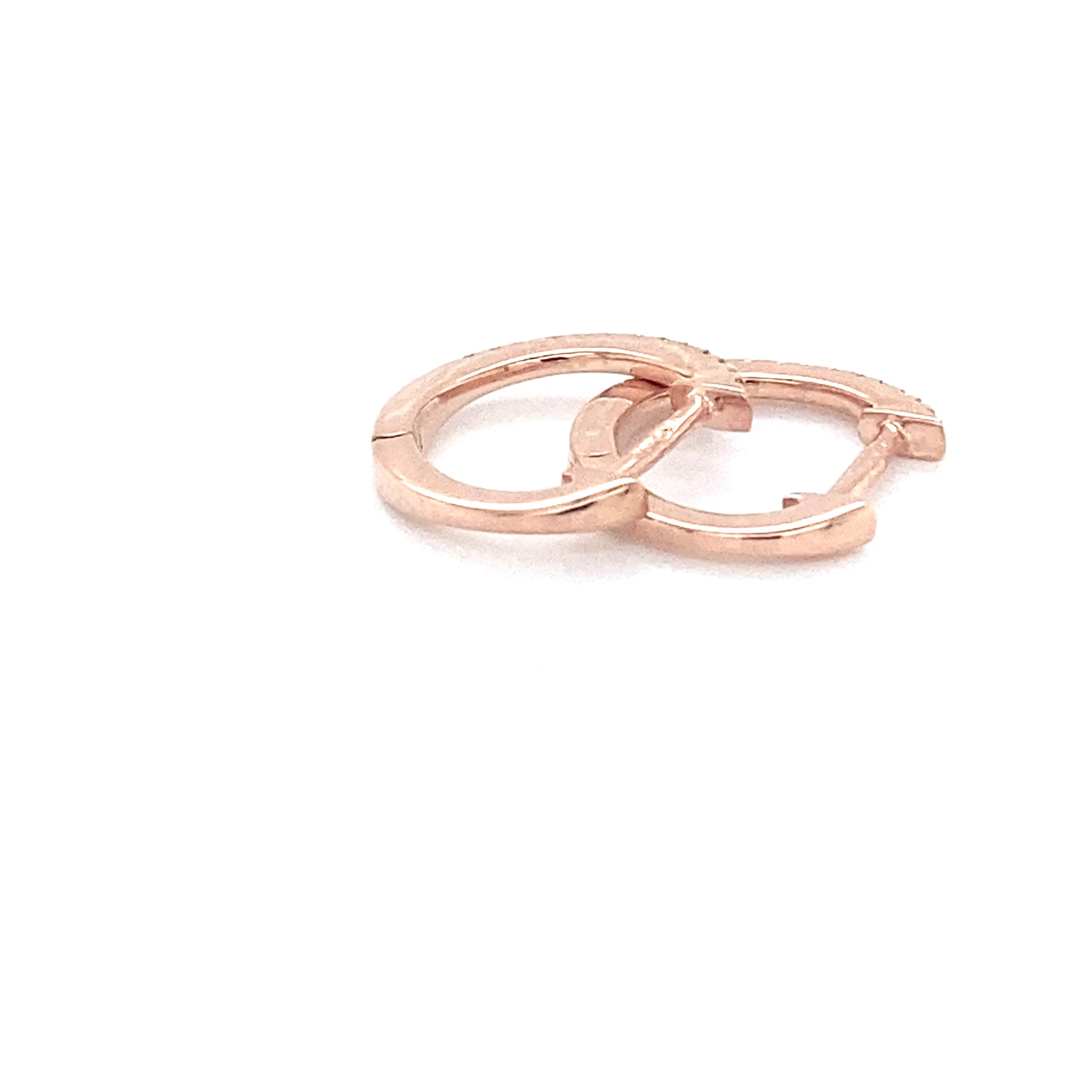 Rose Gold Diamond Hoop Earrings  Gardiner Brothers   