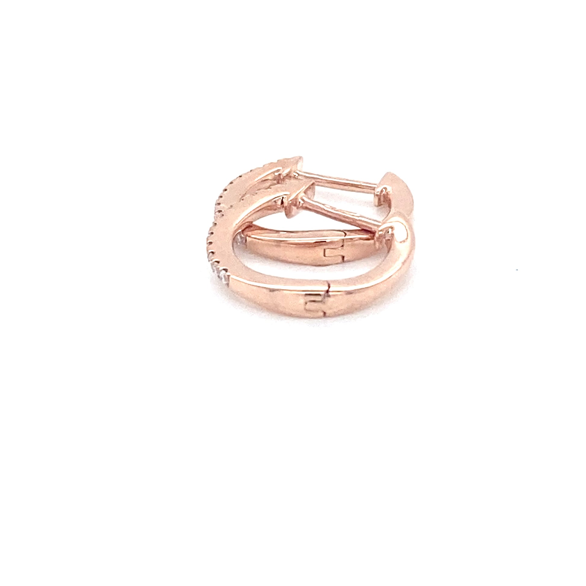 Rose Gold Diamond Hoop Earrings  Gardiner Brothers   