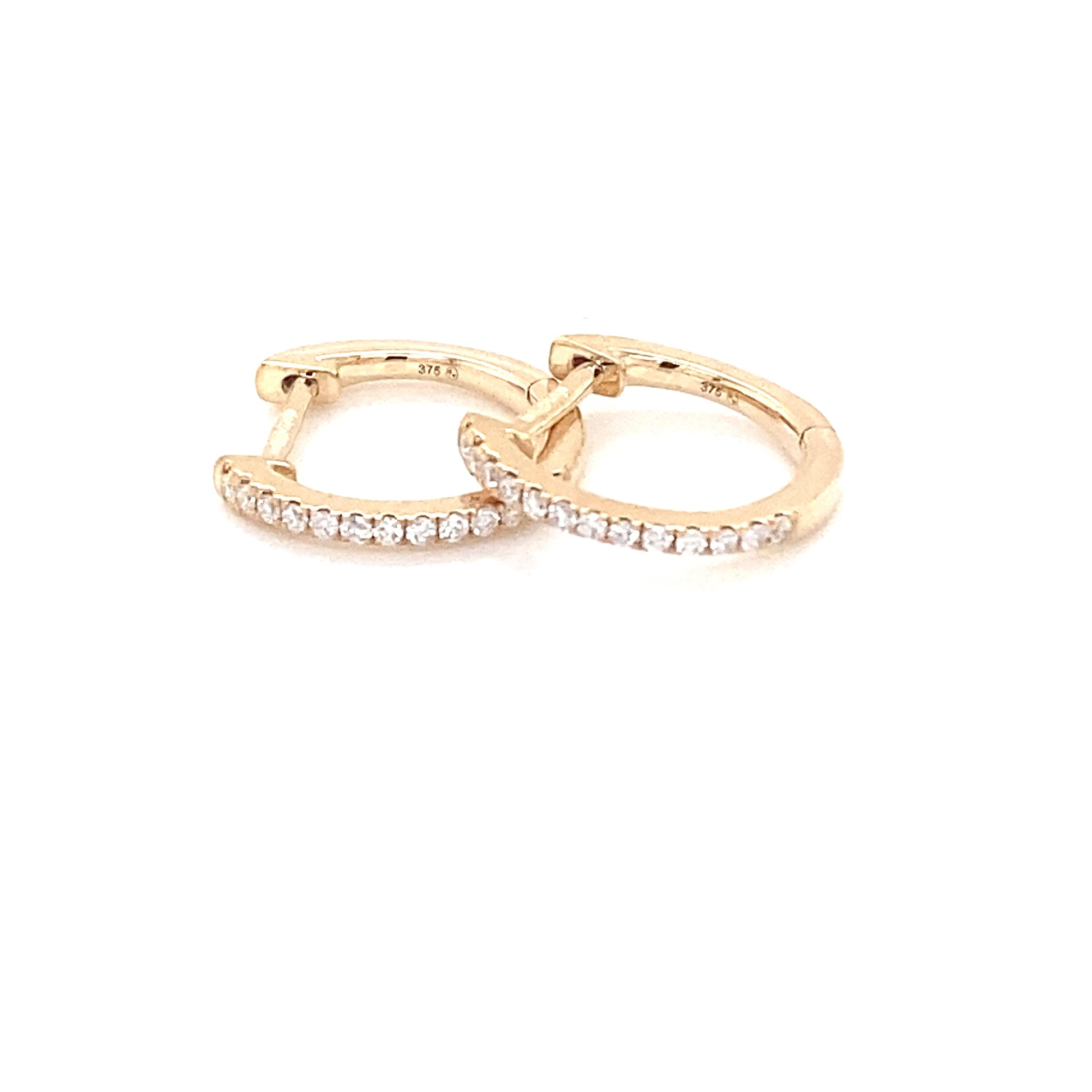 Yellow Gold Diamond Hoop Earrings  Gardiner Brothers   