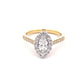 Marquise Shaped Diamond Halo Cluster Style Ring - 1.05cts  Gardiner Brothers   