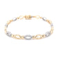 Yellow and White Gold Open Oval Link Diamond Bracelet  Gardiner Brothers   