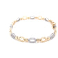 Yellow and White Gold Open Oval Link Diamond Bracelet  Gardiner Brothers   