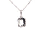 Emerald cut diamond halo cluster style pendant - 1.20cts  Gardiner Brothers   