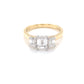 Emerald cut diamond 3 stone ring - 1.62cts  Gardiner Brothers   