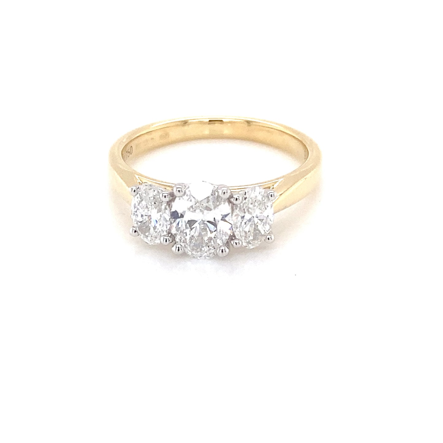 Oval Shaped Diamond 3 Stone Ring - 1.34cts  Gardiner Brothers   