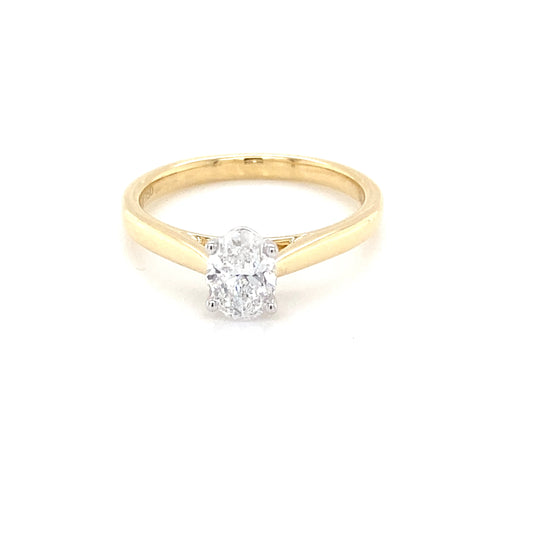 Oval Shaped Diamond Solitaire Ring - 0.70cts  Gardiner Brothers   