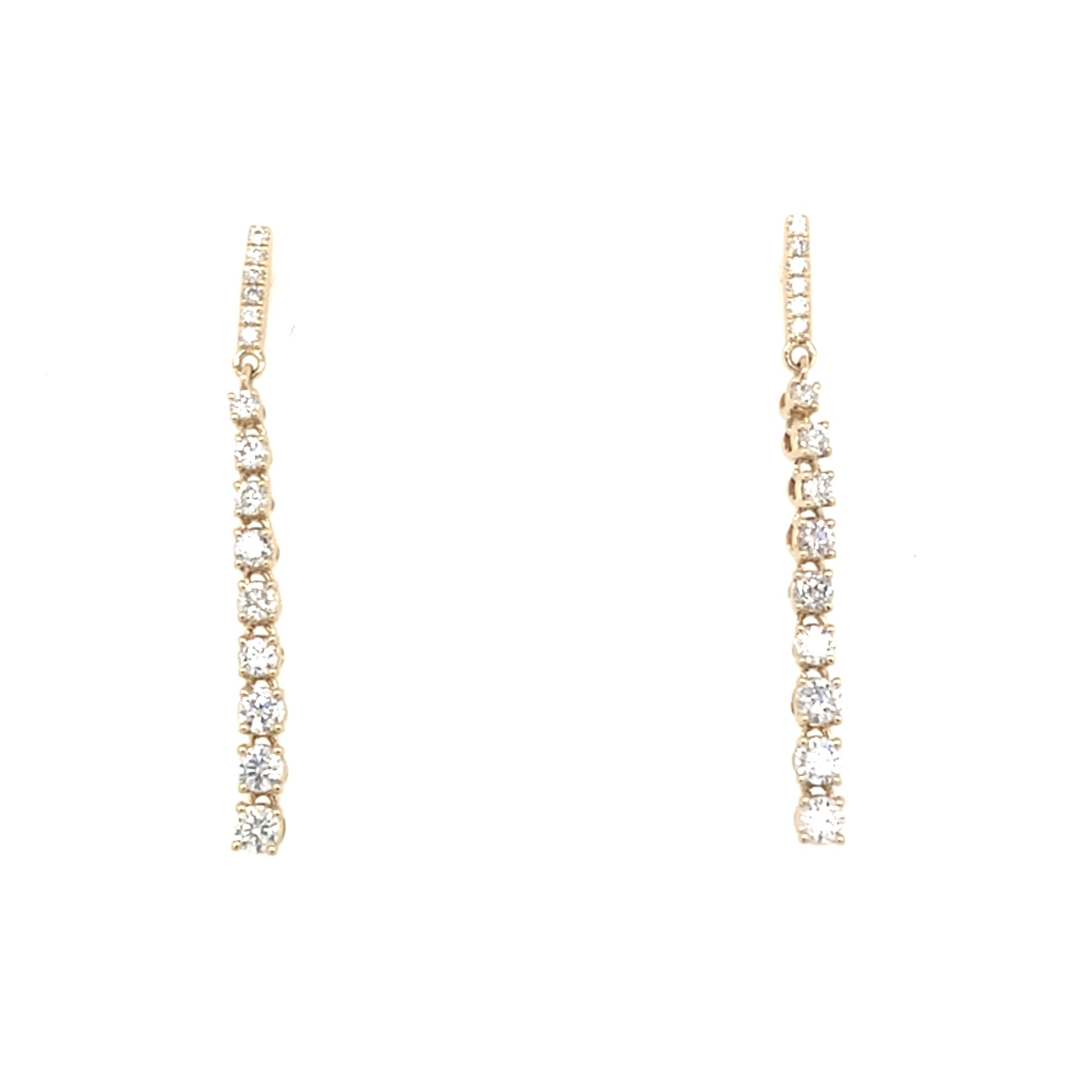 Yellow Gold Diamond Drop Earrings  Gardiner Brothers   