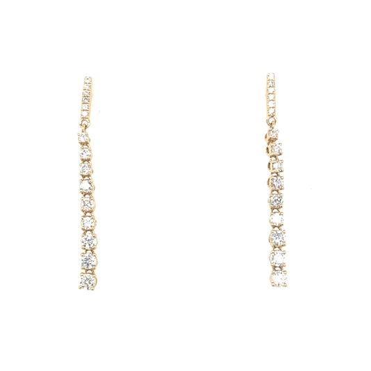 Yellow Gold Diamond Drop Earrings  Gardiner Brothers   