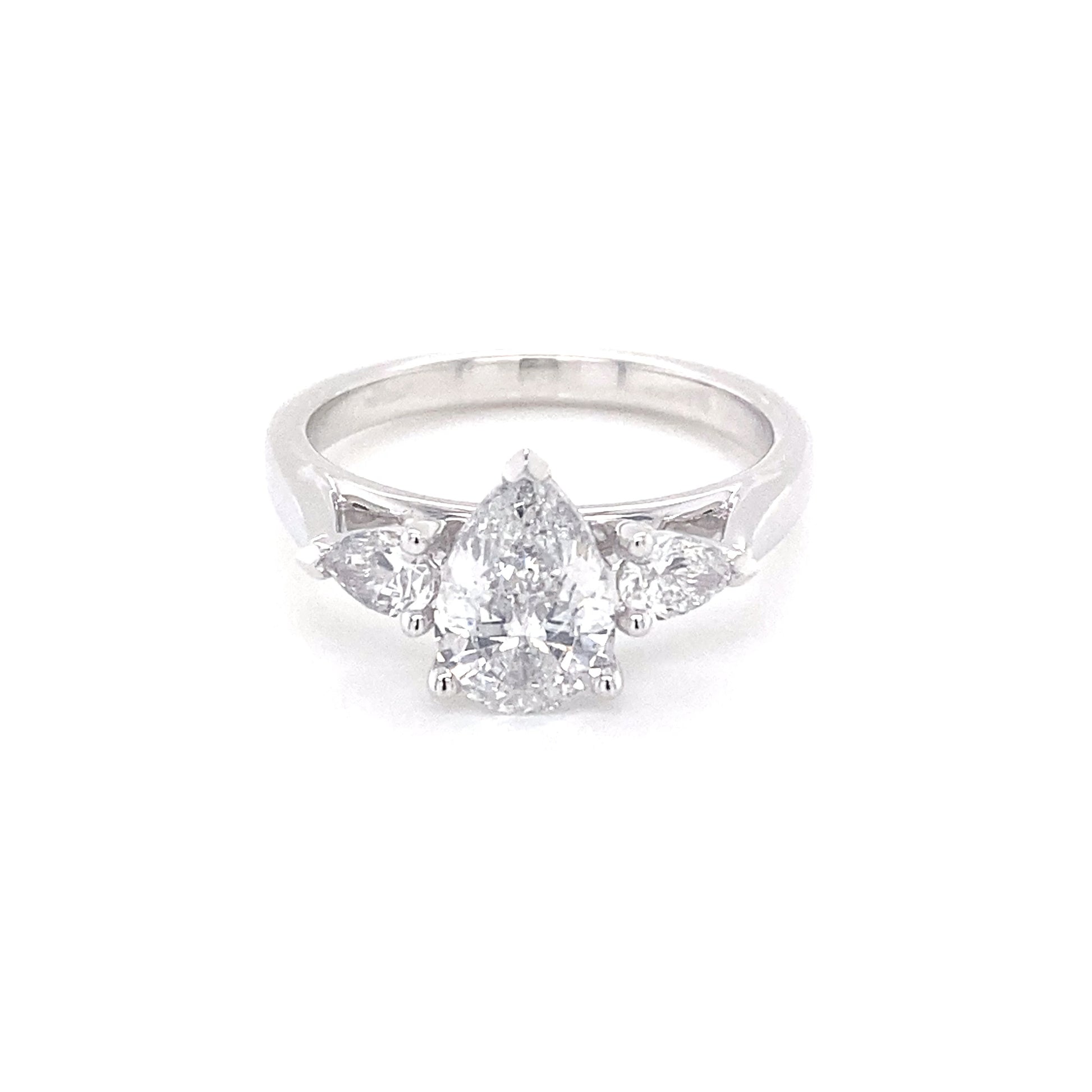 Pear Shaped Diamond 3 Stone Ring - 1.51cts  Gardiner Brothers   