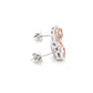 Morganite and diamond halo cluster style earrings Gardiner Brothers