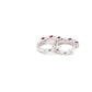 Ruby and round brilliant cut diamond hoop earrings Gardiner Brothers