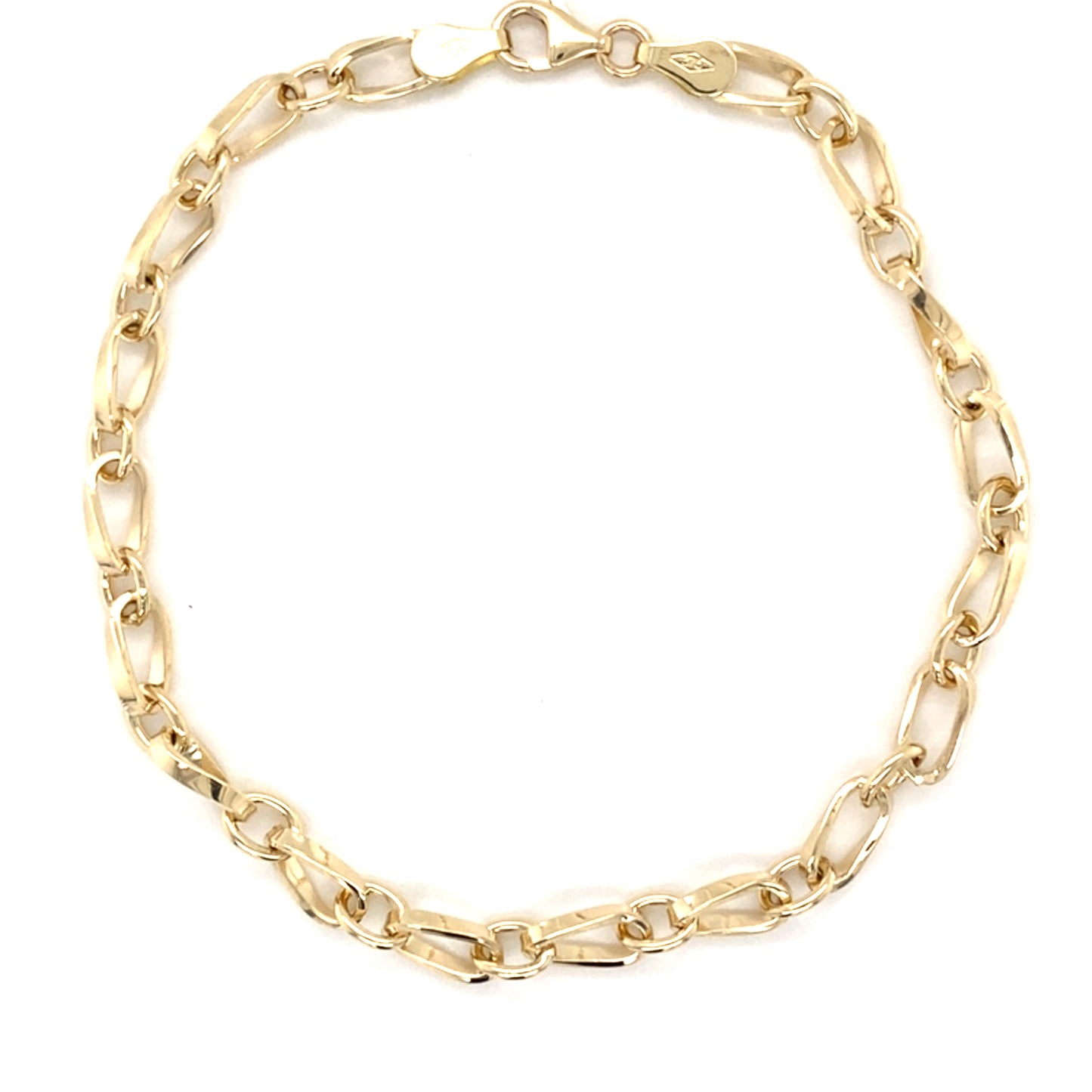 Yellow Gold Twisted Link Style Bracelet Gardiner Brothers