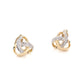 Yellow and White Gold Diamond Knot Style Earrings Gardiner Brothers