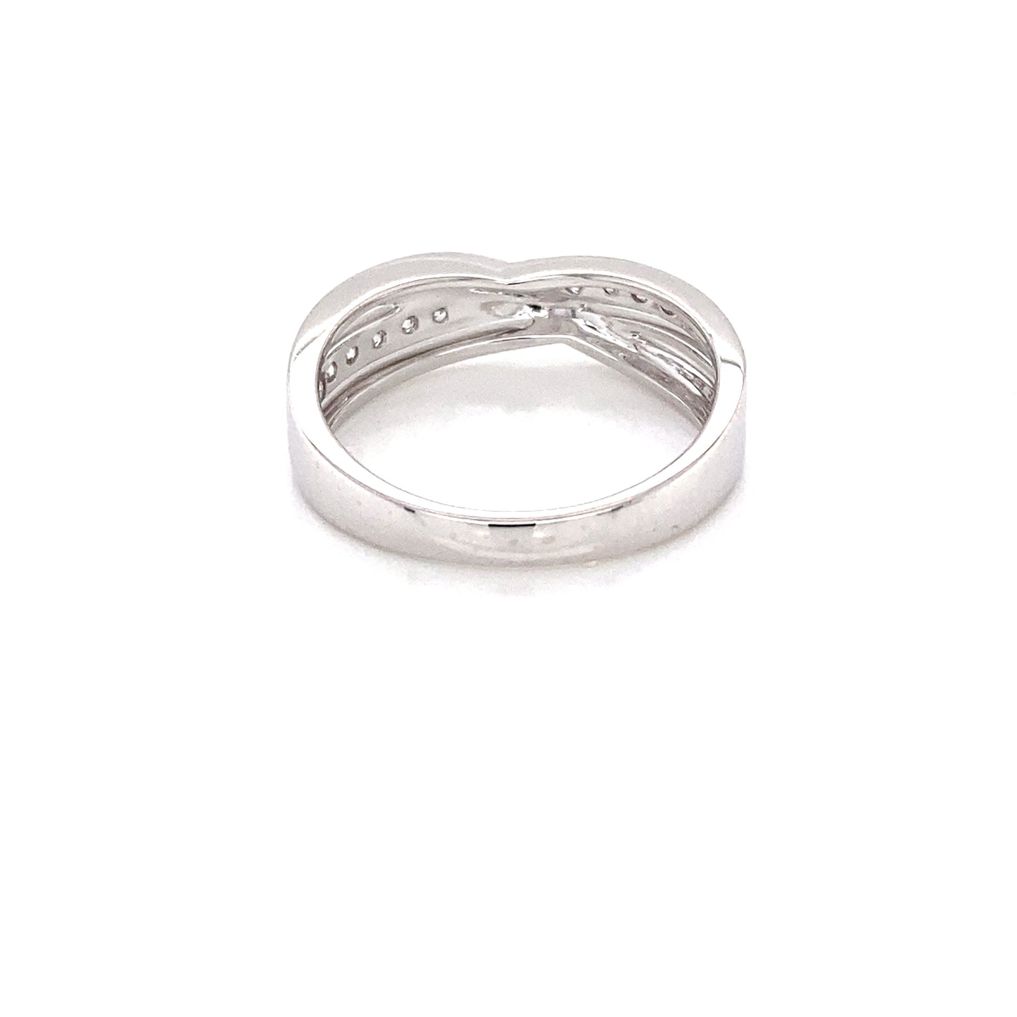 Round Brilliant Cut Diamond X-Over Eternity Ring Gardiner Brothers