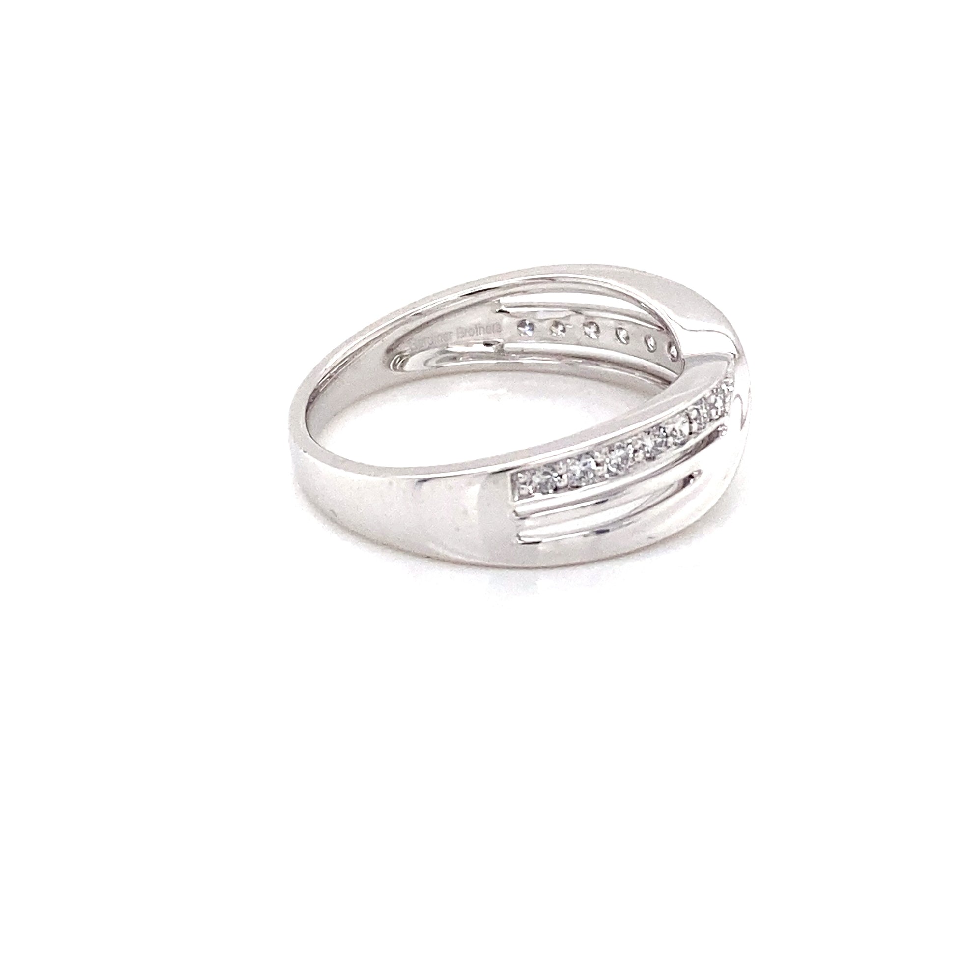 Round Brilliant Cut Diamond X-Over Eternity Ring Gardiner Brothers