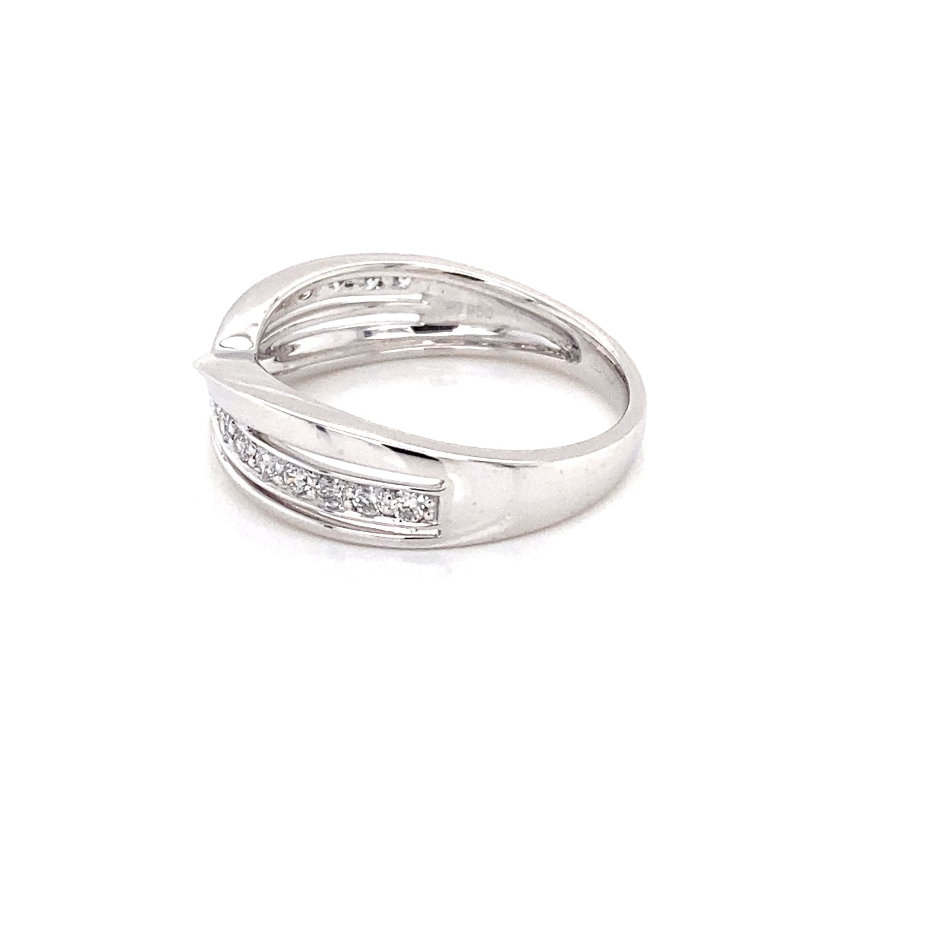 Round Brilliant Cut Diamond X-Over Eternity Ring Gardiner Brothers