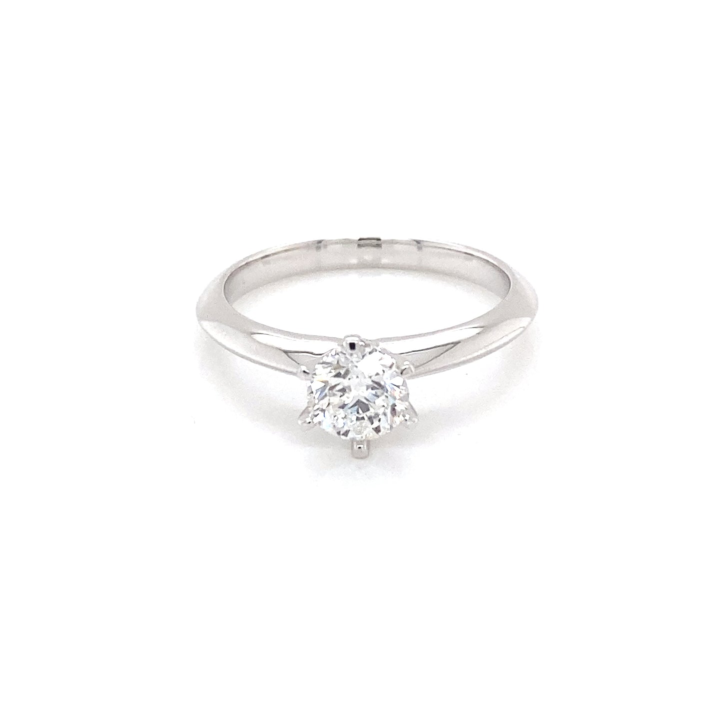 Round Brilliant Cut Diamond Solitaire Ring with 'Knife Edge' Band - 0.70cts Gardiner Brothers