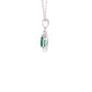 Pear Shaped emerald and brilliant cut diamond halo style pendant Gardiner Brothers