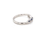 Sapphire and round brilliant cut diamond cross-over style ring Gardiner Brothers