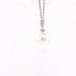 Akoya Pearl and single round brilliant cut diamond drop pendant Gardiner Brothers