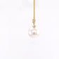 Akoya Pearl and single round brilliant cut diamond drop style pendant Gardiner Brothers