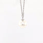 Akoya Pearl and Round Brilliant Cut Diamond Cluster Pendant Gardiner Brothers