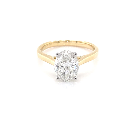 Oval Shaped Diamond Solitaire Ring - 2.01cts Gardiner Brothers