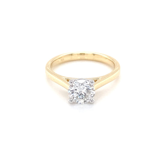 Round Brilliant cut diamond solitaire ring - 1.00cts Gardiner Brothers