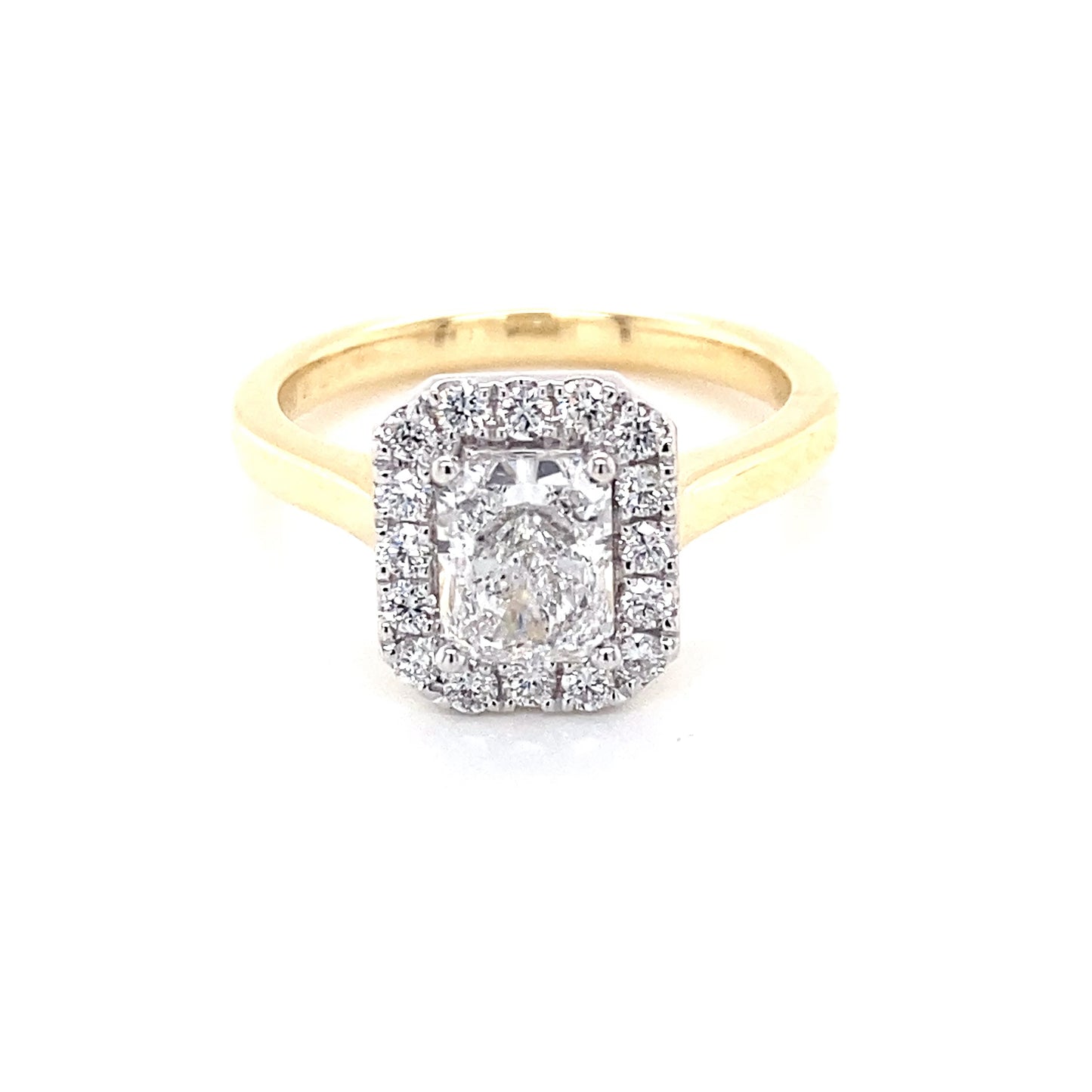 Radiant Cut Diamond Halo Style Ring - 1.37cts Gardiner Brothers