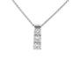 Round Brilliant Cut Diamond 3 Stone Drop Pendant - 0.90cts Gardiner Brothers