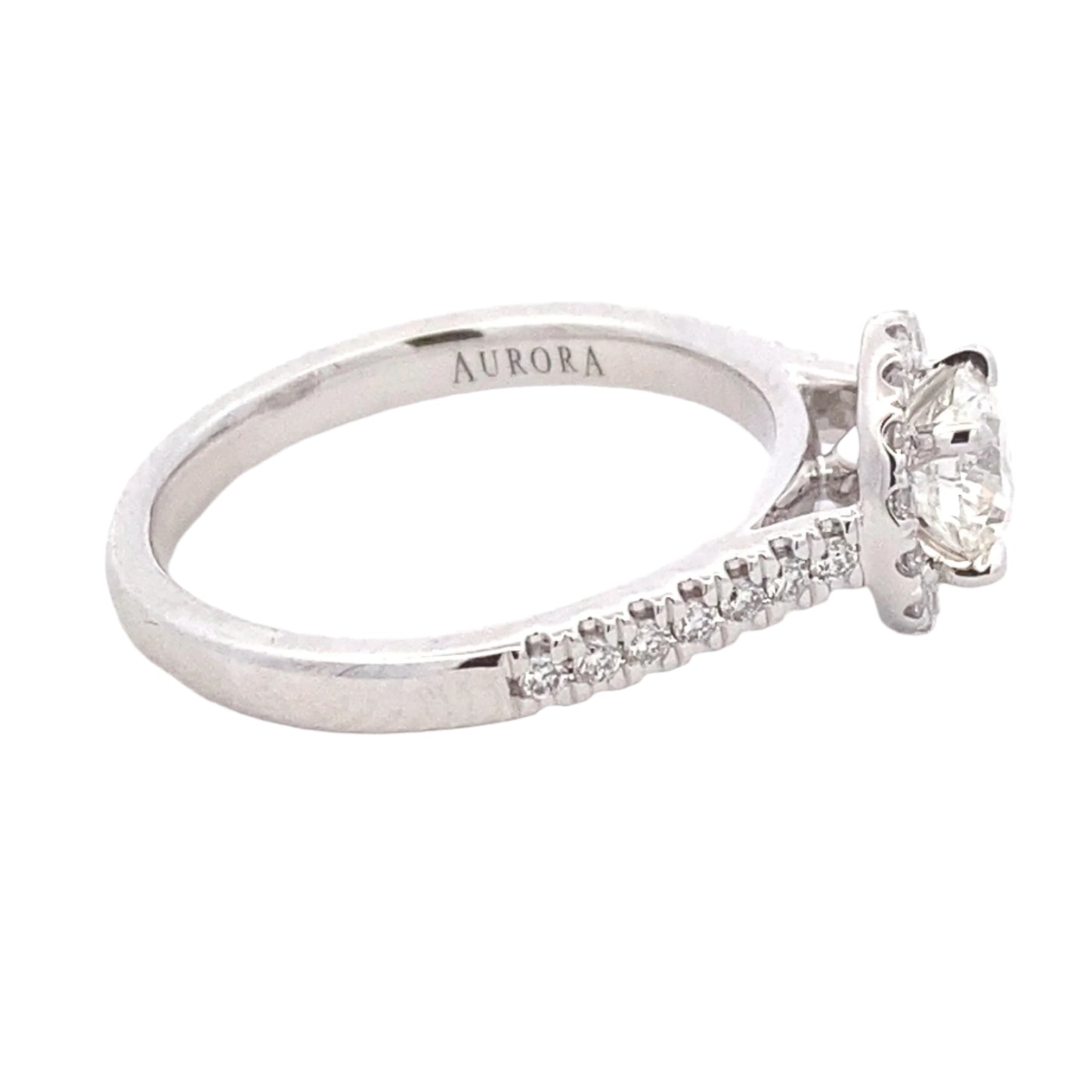 Aurora Cut Diamond Halo Ring - 0.91cts Gardiner Brothers