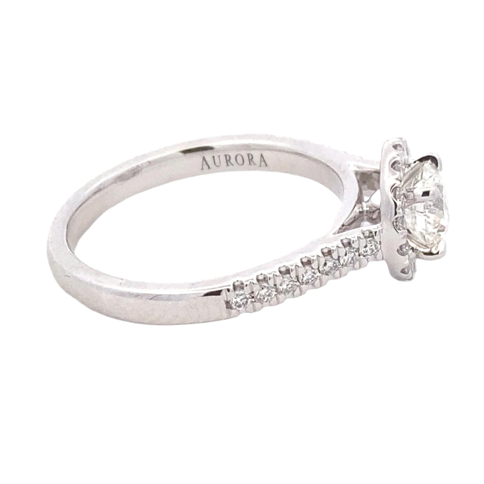 Aurora Cut Diamond Halo Ring - 0.91cts Gardiner Brothers
