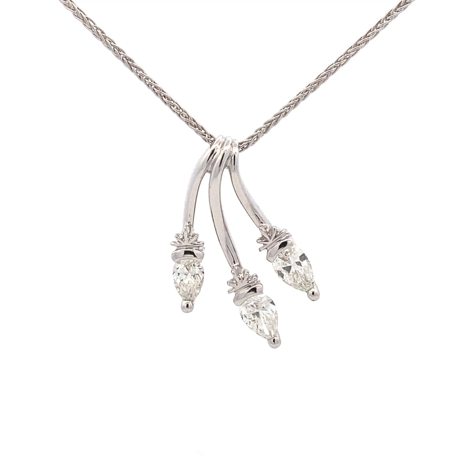 Pear Shaped Diamond Fancy Style Pendant - 0.82cts Gardiner Brothers