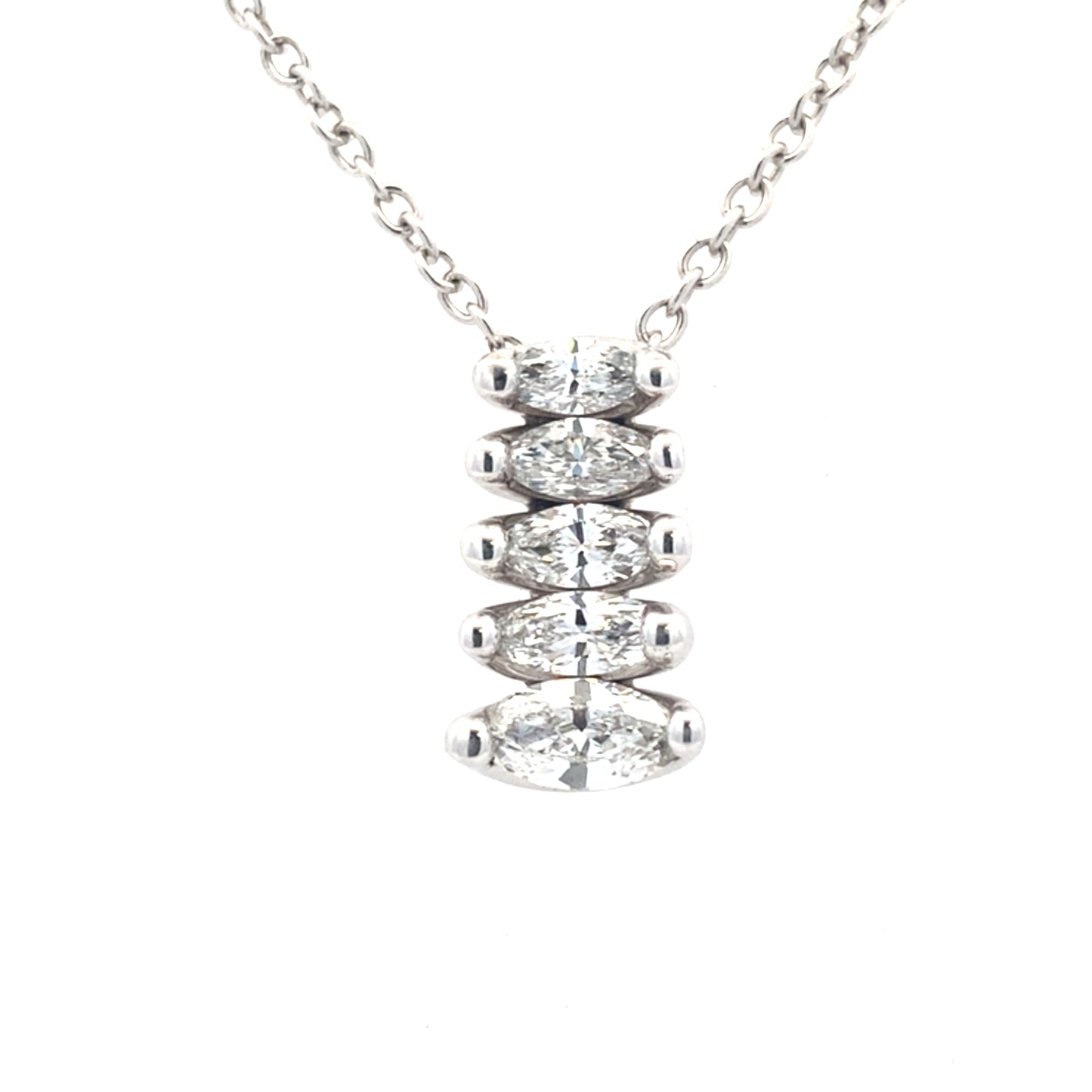 Marquise Shaped Diamond Fancy Style Pendant - 1.34cts Gardiner Brothers