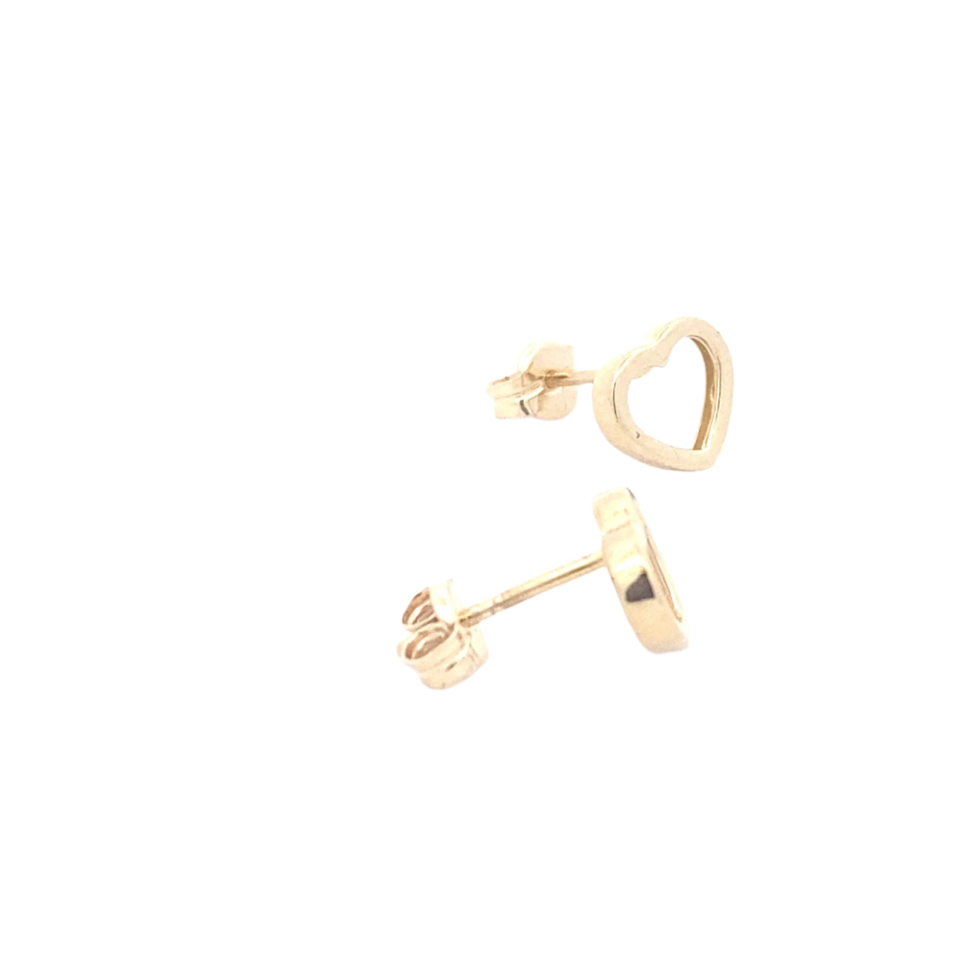 Yellow Gold Open Heart Style Earring Gardiner Brothers