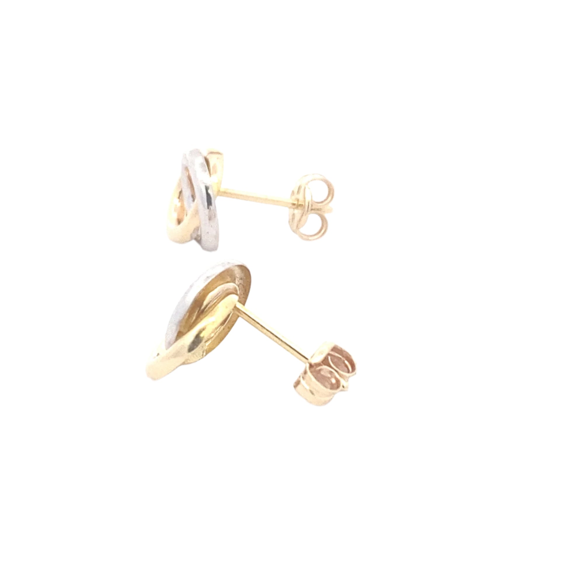 Yellow and white gold interlocking circles earrings Gardiner Brothers