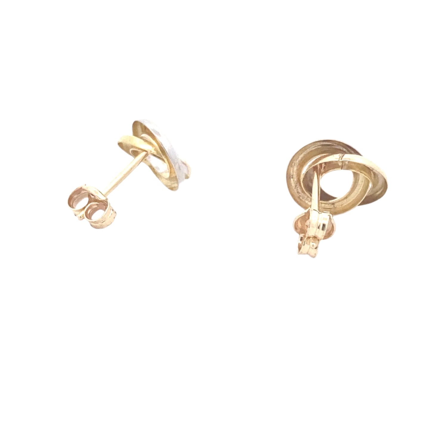 Yellow and white gold interlocking circles earrings Gardiner Brothers