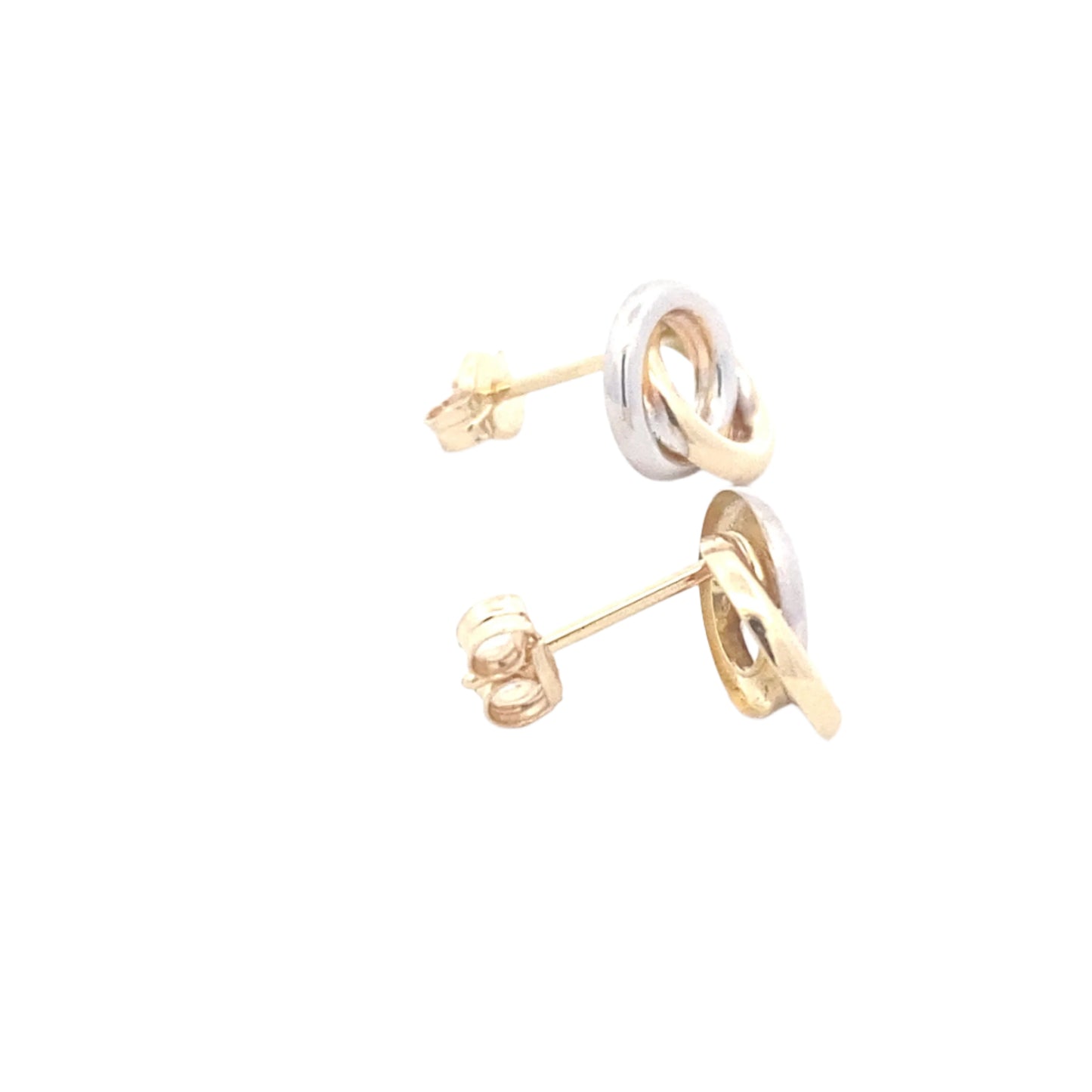 Yellow and white gold interlocking circles earrings Gardiner Brothers