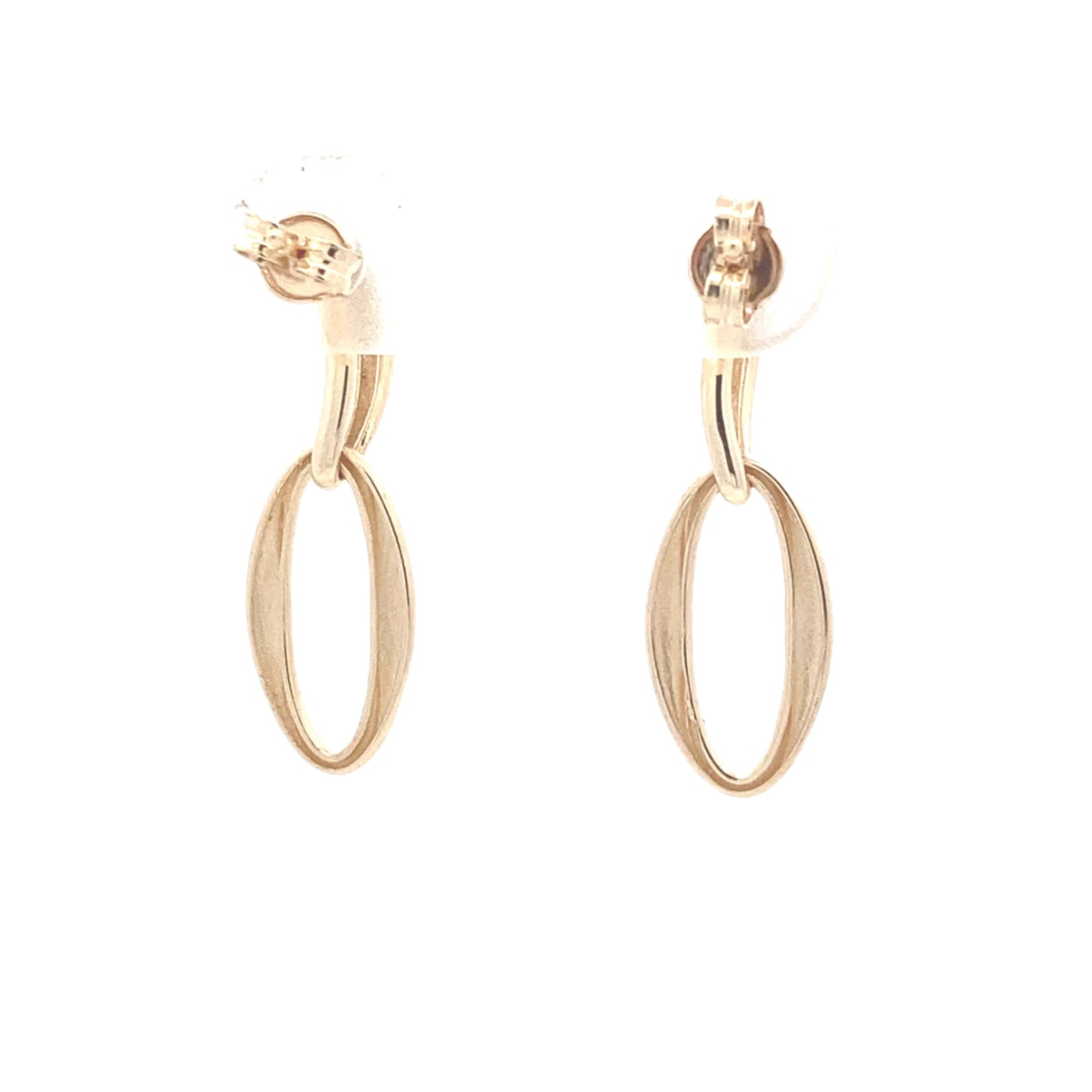 Yellow Gold Oval Shaped drop earring Gardiner Brothers