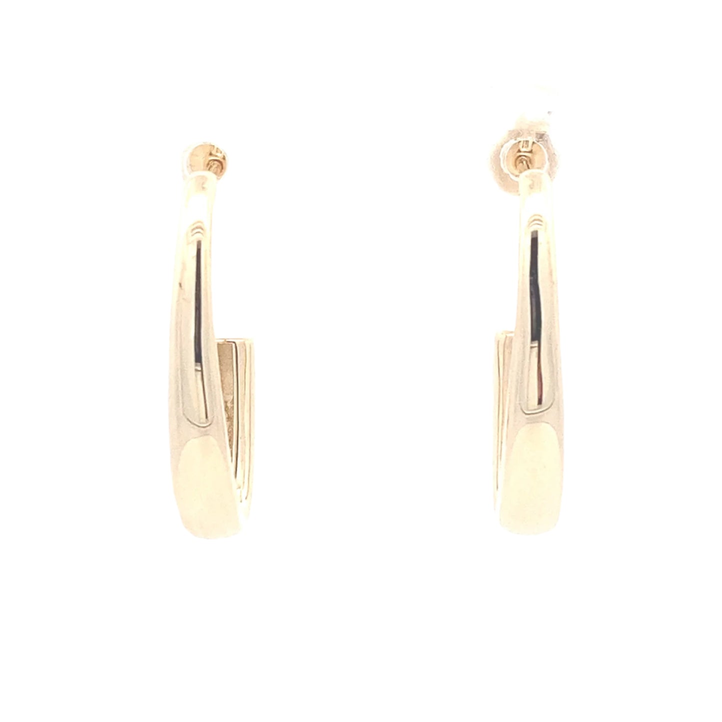 Yellow Gold Half Hoop Style Earrings Gardiner Brothers