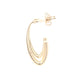 Yellow Gold Half Hoop Style Earrings Gardiner Brothers